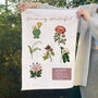 Personalised Secret Message Floral Tea Towel For 80th Birthday, thumbnail 7 of 7