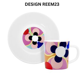 Coloured On Trend Porcelain Espresso Cup And Saucer, 4 of 11