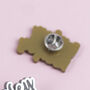 Wifey For Lifey Gold Acrylic Pin Badge, thumbnail 2 of 2