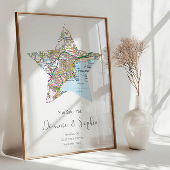 The Place We Got Engaged Ordnance Survey Landranger Personalised Map Print Engagement Gift, 6 of 12