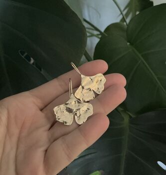 Ginkgo Leaf Earrings, 3 of 6