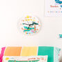 Children's Personalised Crocodile Themed Bedroom Clock, thumbnail 2 of 3