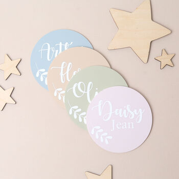 Personalised Baby Name Announcement Disc, 9 of 10