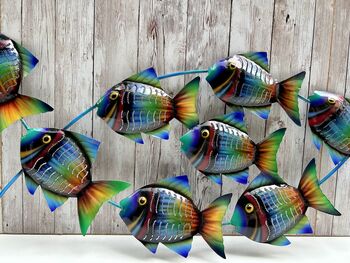 Tropical Fish Metal Wall Sculpture 70cm Coastal Décor, 11 of 12