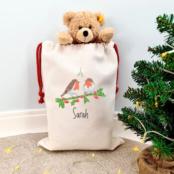 Personalised Robin Christmas Sacks, 2 of 5