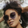 Blue Gradient Tint Butterfly Cat Eye Sunglasses, thumbnail 2 of 6