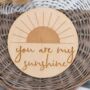 Wooden Baby Announcement Sunshine Engraved Sign, thumbnail 5 of 8
