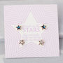 Double Star Stud Earring Gift Set, thumbnail 3 of 3