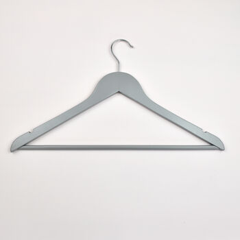 G Decor Set Pack Of 41 Grey Strong Wooden Hangers, 3 of 5