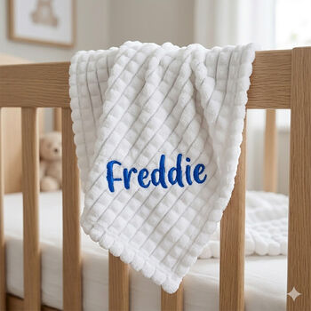 Personalised Pink Embossed Baby Blanket, 7 of 12