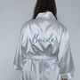 Blue Embroidered Bridesmaid Robes, thumbnail 4 of 5