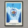Personalised Snowboard Couple Art Poster, thumbnail 1 of 6