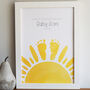 Personalised New Baby Footprint Sun Print, thumbnail 1 of 3