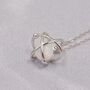 Sterling Silver Opal Orbiting Atom Pendant Necklace, thumbnail 3 of 12