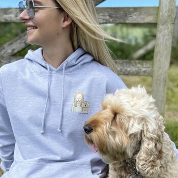 Personalised You And Your Dog Dog Lover Hoody, 2 of 12