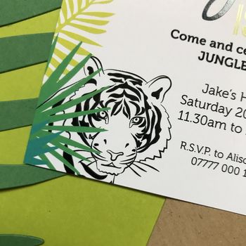 Let's Go Wild Invitations Pack Of Eight, 2 of 3