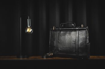 Leather Briefcase For Men Women Black Messenger, 3 of 12