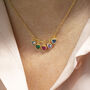 Family Birthstone Necklace With Heart Crystals, thumbnail 6 of 11
