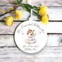 Personalised Cute Child Swan Hearts Decoration, thumbnail 2 of 2
