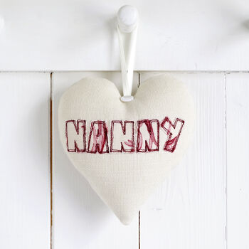 Personalised Fabric Hanging Heart Gift For Mum, Grandma, Aunt, Sister, 8 of 12