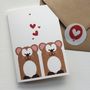 Mr And Mrs Bear Wedding Anniversary And Valentines Card, thumbnail 4 of 8