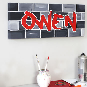 Graffiti Name Canvas, Hand Painted, 4 of 12