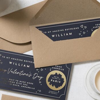 Paris Trip Gift Custom Voucher For Boyfriend, 7 of 9