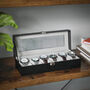 Velvet Lining Watch Box Six Slots Display Storage Case, thumbnail 1 of 8