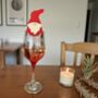 Six X Christmas Gnome Glitter Drinks Toppers, Cocktails, Mulled Wine, Festive Drinks, Scandinavian Gnom, thumbnail 1 of 7