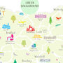 Map Of West Yorkshire Art Print, thumbnail 4 of 8