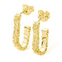 Half Hula Hoop Earrings In Gold Vermeil Plated, thumbnail 1 of 6