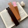 Heart Recycled Leather Bookmark, thumbnail 1 of 3