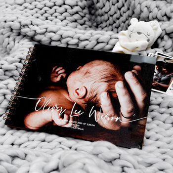 Personalised New Baby Photo Album Scrapbook, 7 of 8