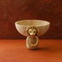 Handcrafted Travertine Lion Decorative Bowl, Natural Stone, thumbnail 1 of 2