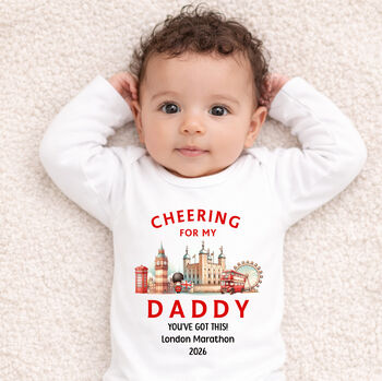 Personalised Marathon Baby Grow, Baby Vest Or T Shirt, 2 of 5