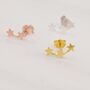 Tiny Star Trio Constellation Dainty Stud Earrings, thumbnail 4 of 11