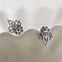 Sterling Silver Mini Botanical Studs, thumbnail 3 of 11