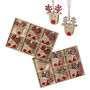 Wooden Christmas Reindeer Hanging Tree Decorations Set Of 12, thumbnail 2 of 4