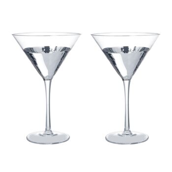 Pair Of Dipped Silver Cocktail Glasses, 2 of 3