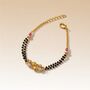 Double Layer Ball Charm Nazaria Mangalsutra Bracelet, thumbnail 1 of 6