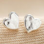 Small Hammered Heart Stud Earrings, thumbnail 6 of 10