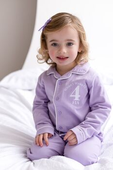 'When I Wake' Personalised Embroidered Front And Back Button Through Pyjamas, 9 of 12