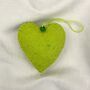 Fair Trade Beaded Felt Heart Christmas New Baby Decor, thumbnail 3 of 12