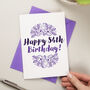 Floral Illustrated Birthday Card Lots Of Colours, thumbnail 3 of 6