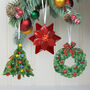 Handmade Glass Poinsettia Christmas Tree Decoration, thumbnail 4 of 6