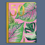 50th Birthday Houseplants Card With Gold Type, thumbnail 1 of 3