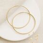 9ct Gold Sleeper Hoop Earrings – 37mm, thumbnail 1 of 8