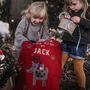 Red Reindeer Delivery Personalised Sack, thumbnail 1 of 5