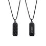 Personalised Men's Black Stone Dog Tag Necklace, thumbnail 5 of 11