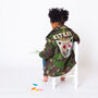 Reversible Sequin Cat Personalised Kids Camo Jacket, thumbnail 1 of 7